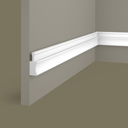 Рейка торцевая из экополимера левая 50х18х2800 мм Cosca Decor ZL008 белая