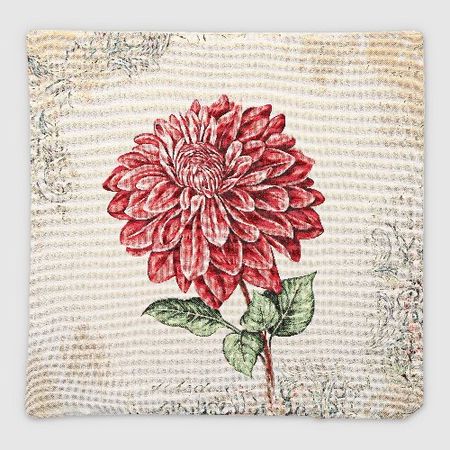 Наволочка Eurotex 44х44 см кремово-красный (7701-45)