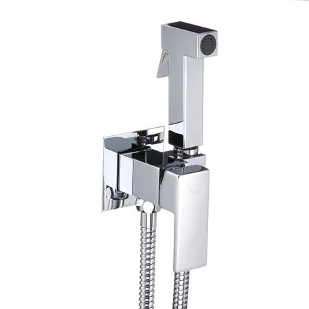 Смеситель с гигиеническим душем встраиваемый Corsa Deco со скрытой частью в комплекте хром (HF002)