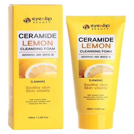 Пенка для снятия макияжа EYENLIP ENL FOAM Пенка для лица с лимоном CERAMIDE LEMON CLEANSING FOAM