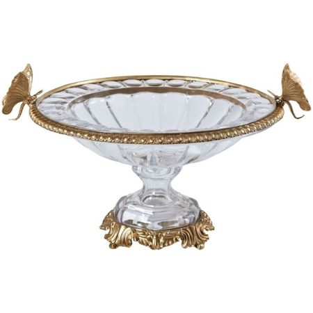 Чаша Glasar с бабочками hgl328/2 43х34х24 см