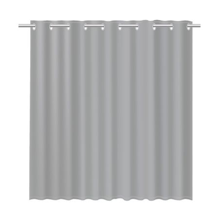 Штора для ванны Fixsen Linum 2000х1800 мм полиэстер серая (1535К)