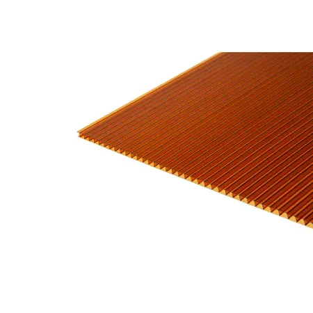 Поликарбонат сотовый 10 мм 2.1x3 м Киви янтарный поликарбонат сотовый practiq 6000х2100х4мм прозрачный