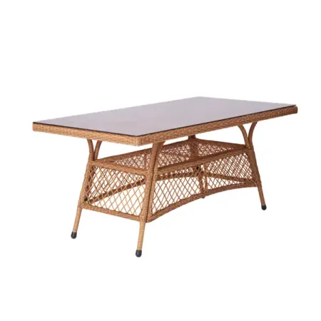 Садовый стол нераздвижной складной Antony 160x85x72 см искусственный ротанг