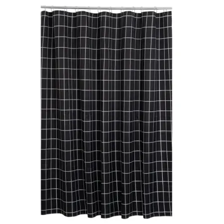 Штора для ванной Vidage Мали 180x200 см полиэстер цвет черный