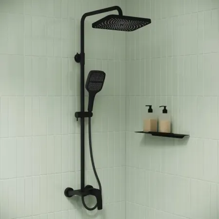 Душевая система Iddis Lahta LAHBL3Fi06 со смесителем 3 режима цвет черный матовый