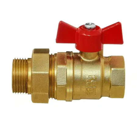 Кран шаровой с американкой прямой БАЗ DN15 PN40 1/2