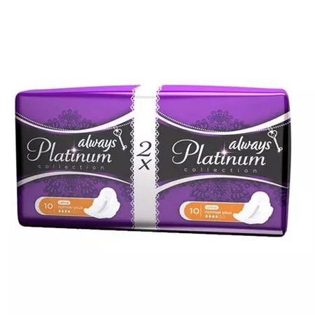 Женские гигиенические прокладки с крылышками Always Platinum Нормал Плюс, размер 2, 20шт