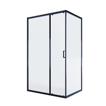 Душевой уголок Alex Baitler AB-1 черный 120х90х200 см прямоугольник стекло прозрачное 6 мм силиконовые дверные упоры 6 штук