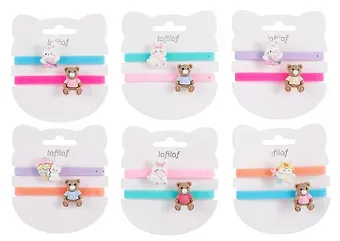 Набор парных браслетов Мишка и Кролик (силикон) (12-04407-B80) (Lafilaf)