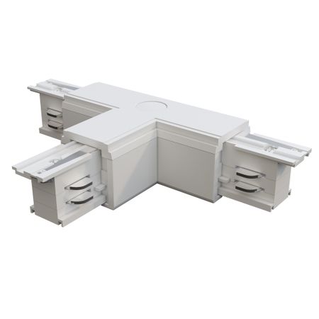 Коннектор для трехфазного шинопровода T-образный Maytoni Technical Trinity белый (TRA005CT-31W-R)