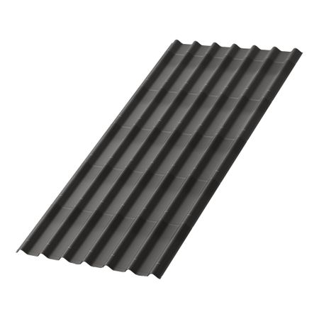 Лист волнистый Ондулин графит черепица 1,95х0,96 м 3,3 мм усиленный