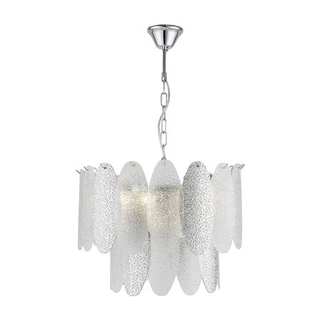 Люстра подвесная Freya Demure E14 360 Вт 24 кв.м (FR5189PL-09CH) 1 шт универсальная ированная металлическая фара для скутера непромокаемый 5 75 7 для кафе racer ducati козырек передней лампы мотоцикла