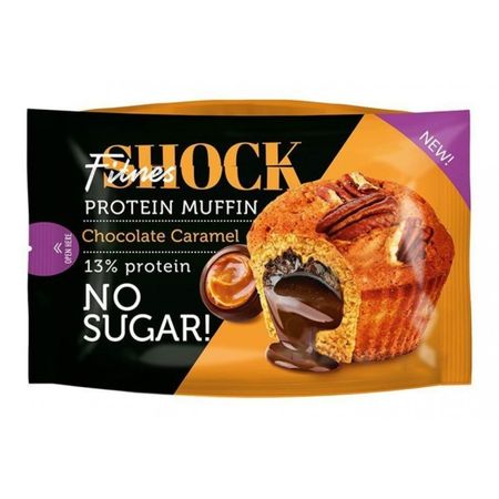 Маффин FitnesShock без сахара шоколад, карамель 50 г