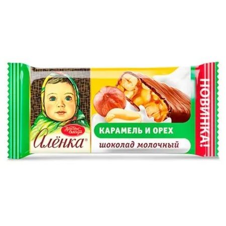 Шоколад Красный октябрь Аленка молочный карамель орех 25 г