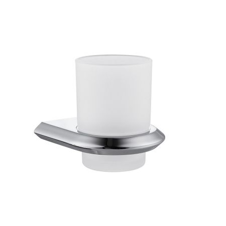 Стакан для ванной Abber Nord с держателем стекло матовый/металл хром (AA1556)