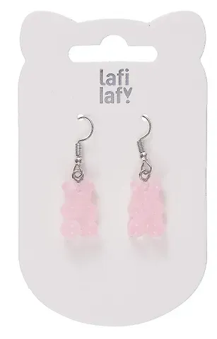Сережки Мишки мармеладные розовые (2шт) (пластик) (12-48782-202405-AC10) (Lafilaf)