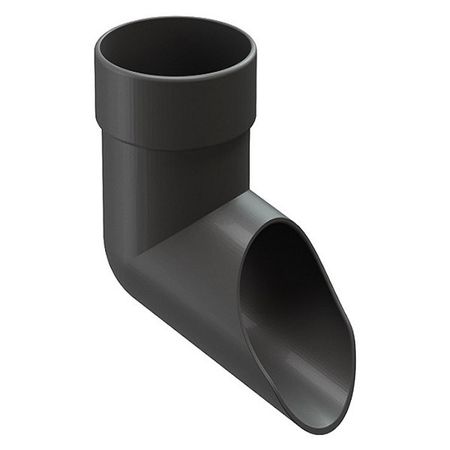 Колено стока Docke Lux пластиковый d100 мм графитовый серый RAL 7024