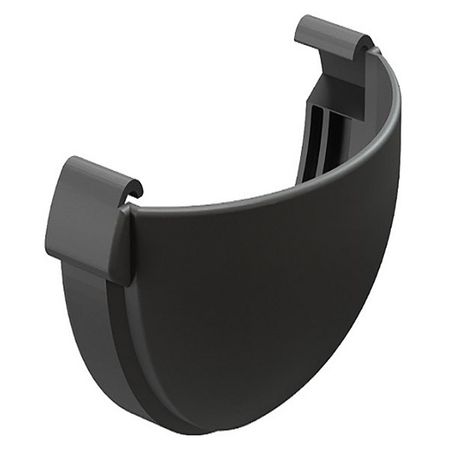 Заглушка желоба Docke Lux пластиковая d140 мм графитовый серый RAL 7024