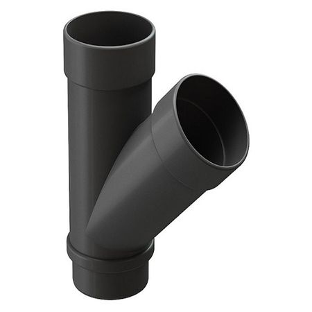 Тройник трубы Docke Lux пластиковый d100 мм 45° графитовый серый RAL 7024