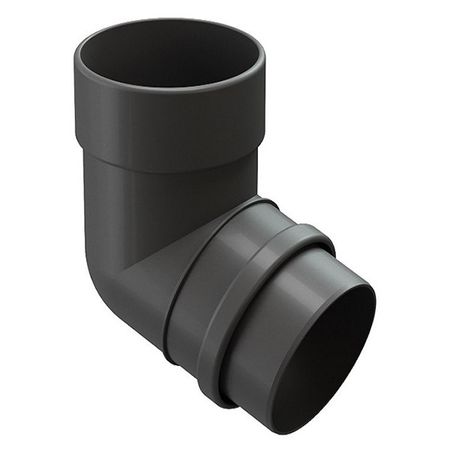 Колено трубы Docke Lux пластиковое d100 мм 72° графитовый серый RAL 7024