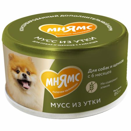 Еда Мнямс Мусс для собак и щенков старше 6 месяцев  из утки (80 г)