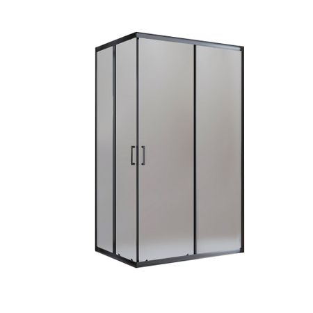 Душевой уголок BelBagno Uno черный 120х90х195 см прямоугольник стекло матовое 5 мм (UNO-195-AH-2-120/90-P-NERO)
