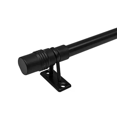 Карниз однорядный Эскар раздвижной Цилиндр 40-60 см металл цвет черный