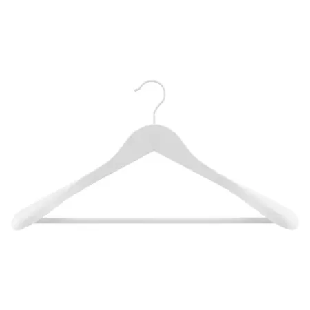Плечики для одежды KONSENSA 45 см с покрытием soft touch дерево цвет белый