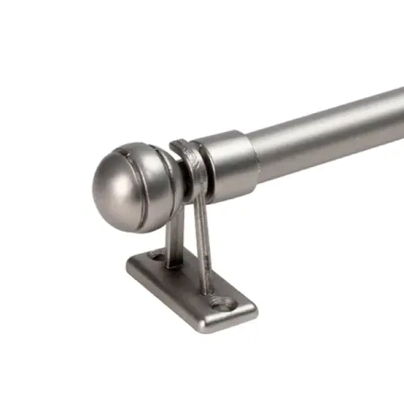 Карниз однорядный Эскар раздвижной Сфера 40-60 см металл цвет никель