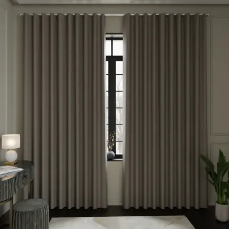 Комплект штор на ленте Виолетта 160x280 см цвет какао