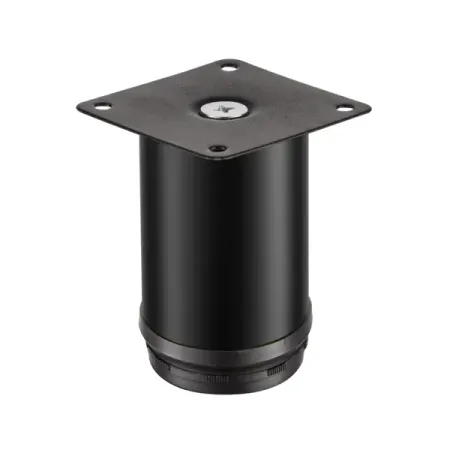 Ножка для мебели круглая ⌀50 мм 8 см черная нейлоновые петли для мебели 10 шт