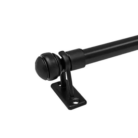 Карниз однорядный Эскар раздвижной Сфера 80-120 см металл цвет черный аскар аканович туганбаев кольца рядов лорана и близкие кольца