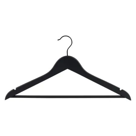 Плечики для одежды KONSENSA 44.5 см с покрытием soft touch дерево цвет черный moonbiffy акриловые вешалки для одежды