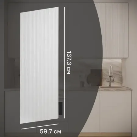 Фасад для кухонного шкафа Висла 59.7x137.3 см KONSENSA МДФ цвет белый фасад бланш 600х360 белый лдсп