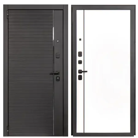 Дверь входная металлическая Борно 56 88x205 см левая белый металлическая закладка xyddjynl