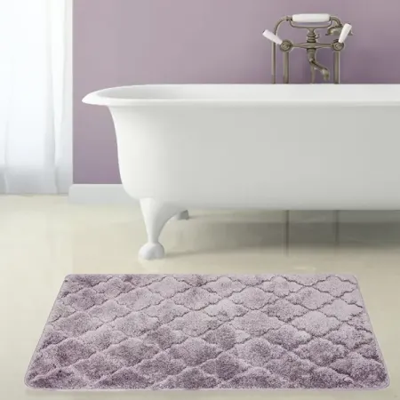 Коврик для ванной Bath Plus Лана 70x120 см цвет светло-фиолетовый