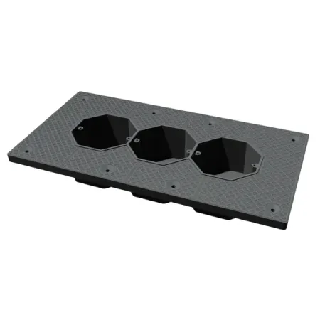 Подрозетник звукоизоляционный 3 поста 290x150 мм цвет черный