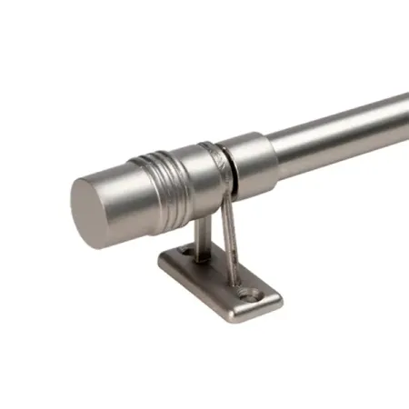 Карниз однорядный Эскар раздвижной Цилиндр 80-120 см металл цвет никель