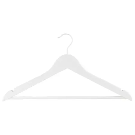Плечики для одежды KONSENSA 44.5 см с покрытием soft touch дерево цвет белый