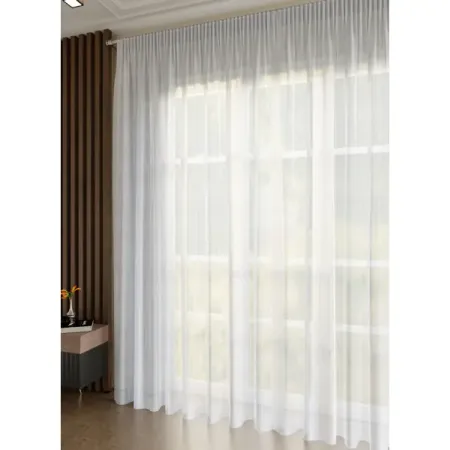 Тюль на ленте Андреа 300x280 см полоски цвет бело-серый шторы тюль aifish розовые