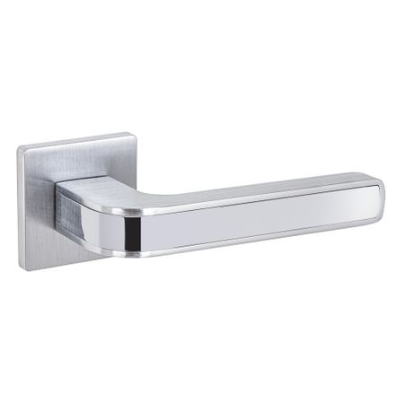 Ручка дверная Fuaro Neo SSC/CP-16 квадратная розетка сатинированный хром (44275)