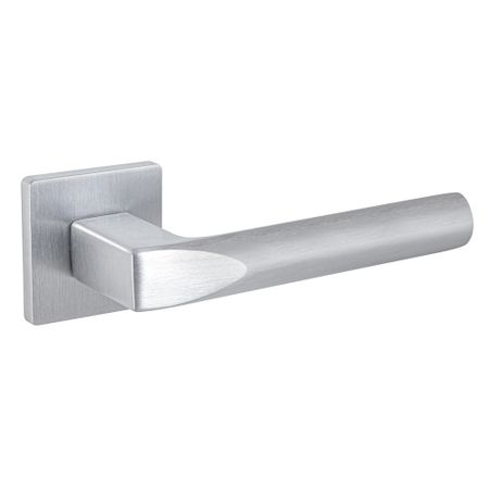 Ручка дверная Fuaro Prizma SSC-16 квадратная розетка сатинированный хром (44281)