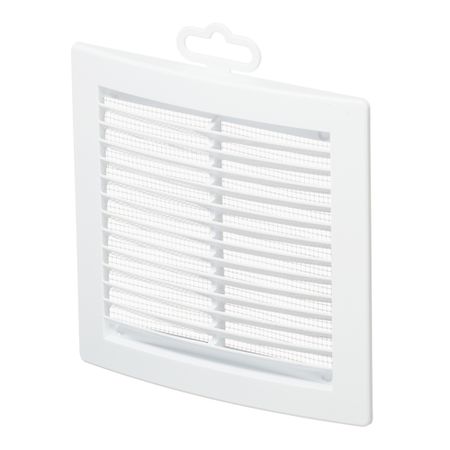 Решетка вентиляционная пластиковая приточно-вытяжная Era РЦ 150х150 мм с сеткой белая