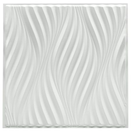 Панель ПВХ 595х595х10 мм eclectica офсет Grace белая волна 0,35 кв.м