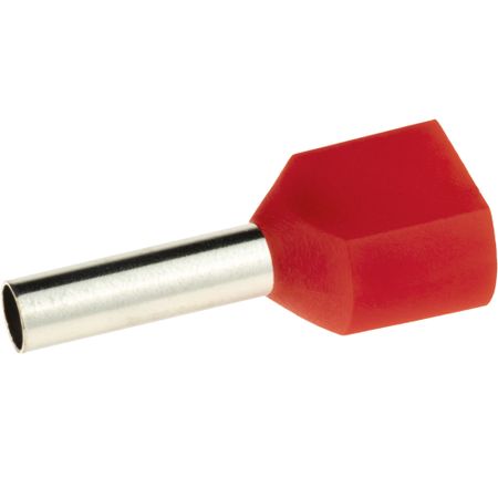 Наконечник штыревой втулочный изолированный Duwi 8 мм х 1 кв.мм двойной (25 шт.)