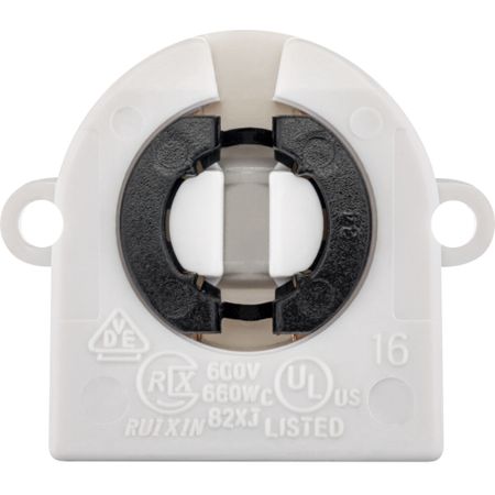 Патрон для лампы G13 Duwi ПВХ 60 Вт IP20 торцевой белый (24663 3)