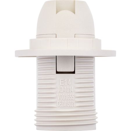 Патрон для лампы Е14 Duwi термостойкий пластик 60 Вт IP20 с кольцом белый (24622 0)