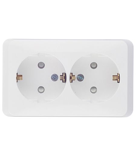 Розетка Systeme Electric Этюд накладная белая со шторками (PA16-008B)