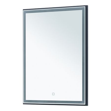 Зеркало с подсветкой прямоугольное 60х80 см в раме графитовой с сенсорным включением Lavelly Cube (00316680)